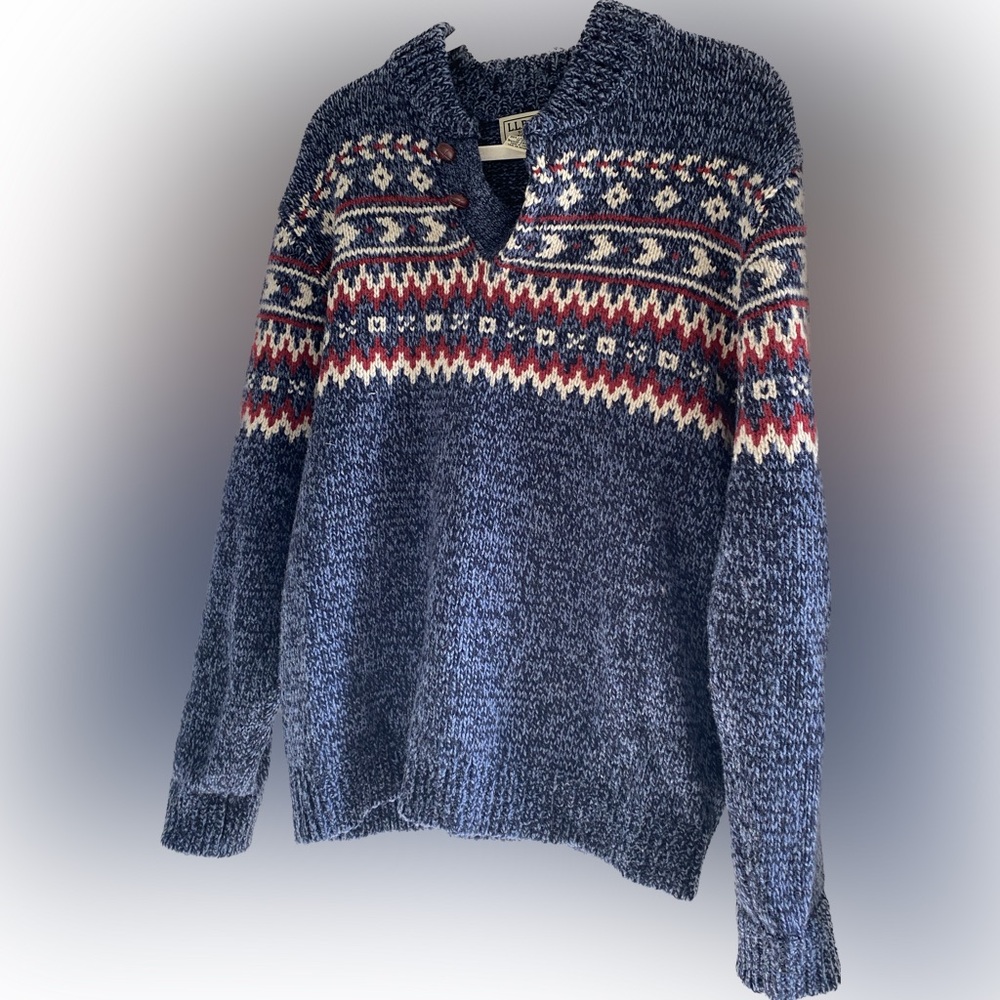 LL Bean 100% Lambs Wool Sweater Men’s Large